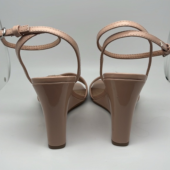 Steve Madden Mallor Tan Wedge Ankle Strap Round Toe Heel Sandals Size 9 - Picture 10 of 12